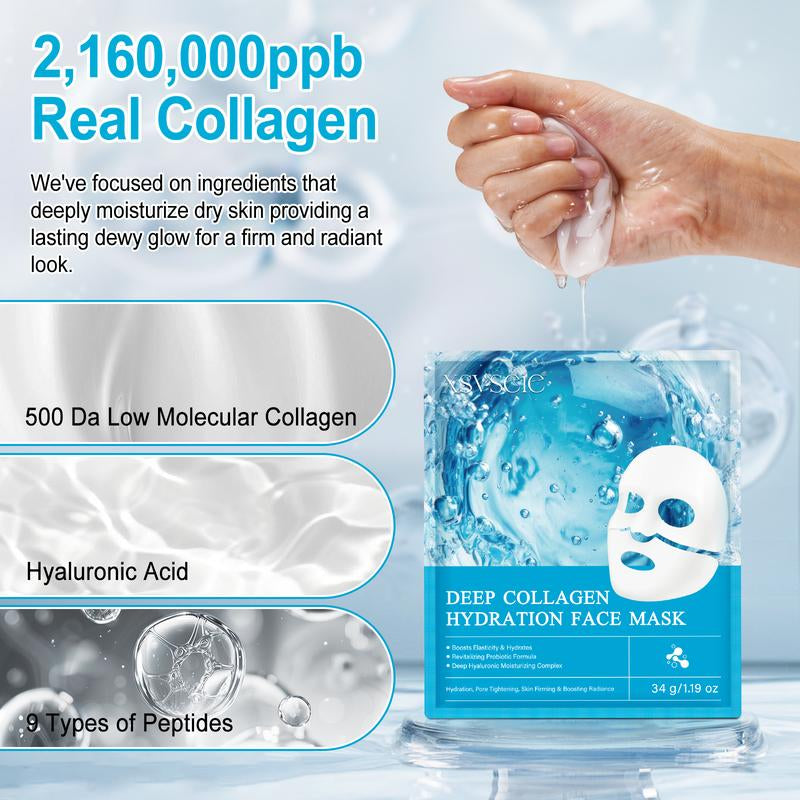 Pack 4 Masques Hydratants au Collagène – Soin Réparateur