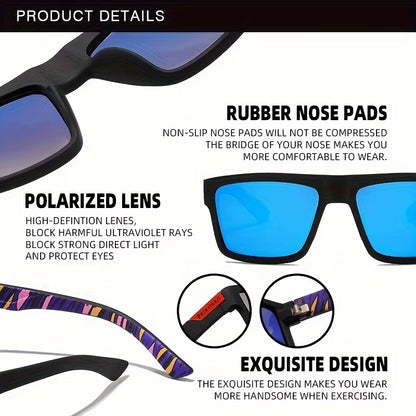 Fashion Vintage Square Polarized Sunglasses Men Women Driving Fishing Luxury Brand Designer Sun Glasses Driver'S Eyewear UV400