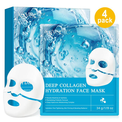 Pack 4 Masques Hydratants au Collagène – Soin Réparateur