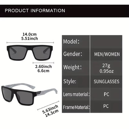 Fashion Vintage Square Polarized Sunglasses Men Women Driving Fishing Luxury Brand Designer Sun Glasses Driver'S Eyewear UV400